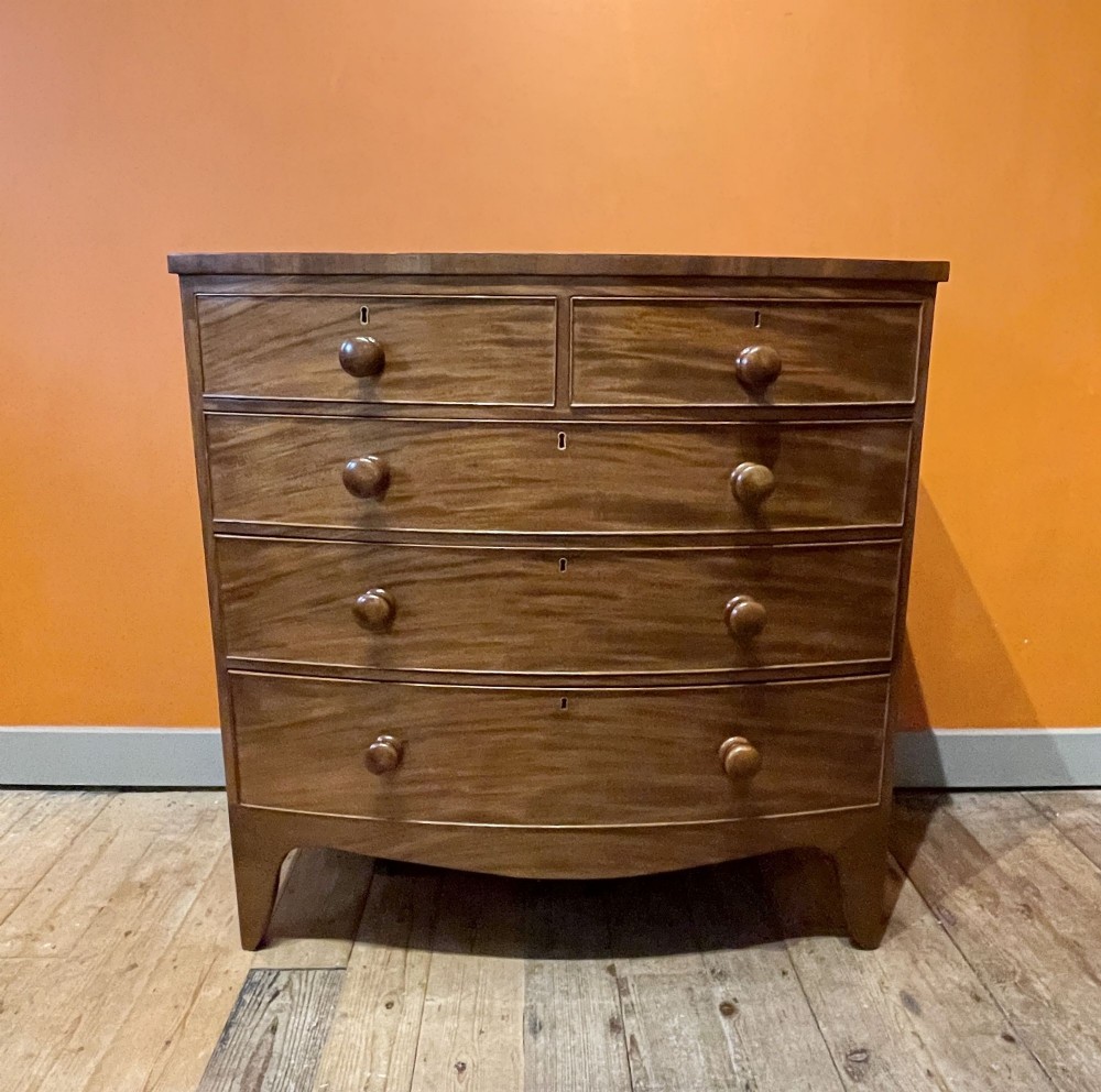 Regency Mahogany Bowfront Chest of Drawers