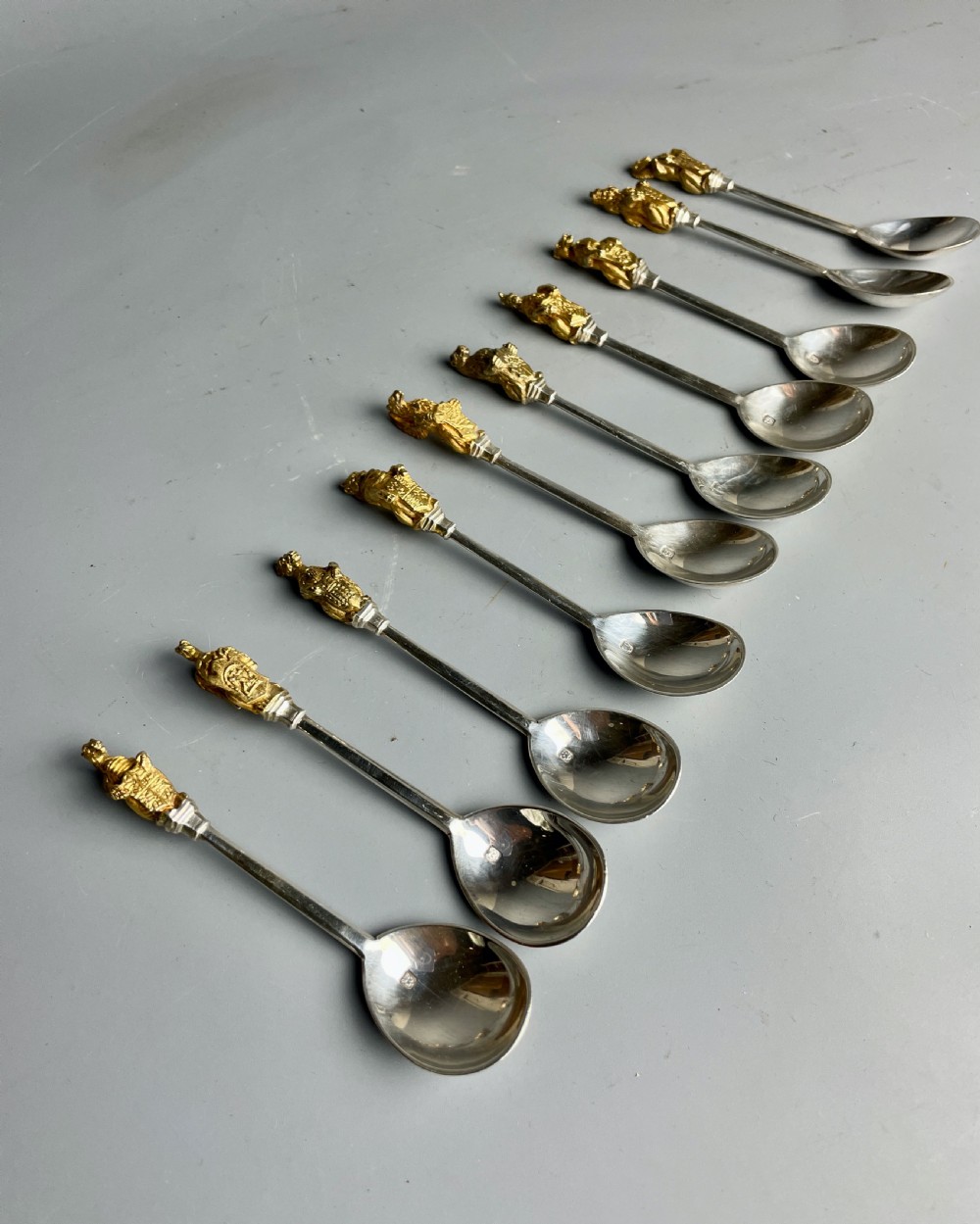 Silver limited edition Queen's Beasts spoons by Richard Comyns View III