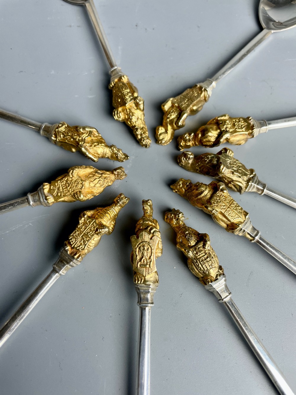 Silver limited edition Queen's Beasts spoons by Richard Comyns View IV