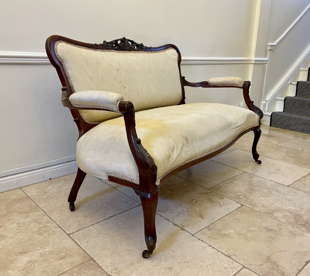 Victorian Mahogany Two Seat Sofa