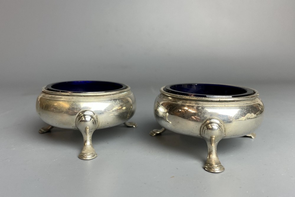 Pair of Georgian Silver Salts, London 1755