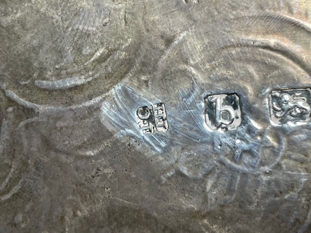 Georgian Silver Salver by John Crouch I & Thos Hannam, London 1777 View IX
