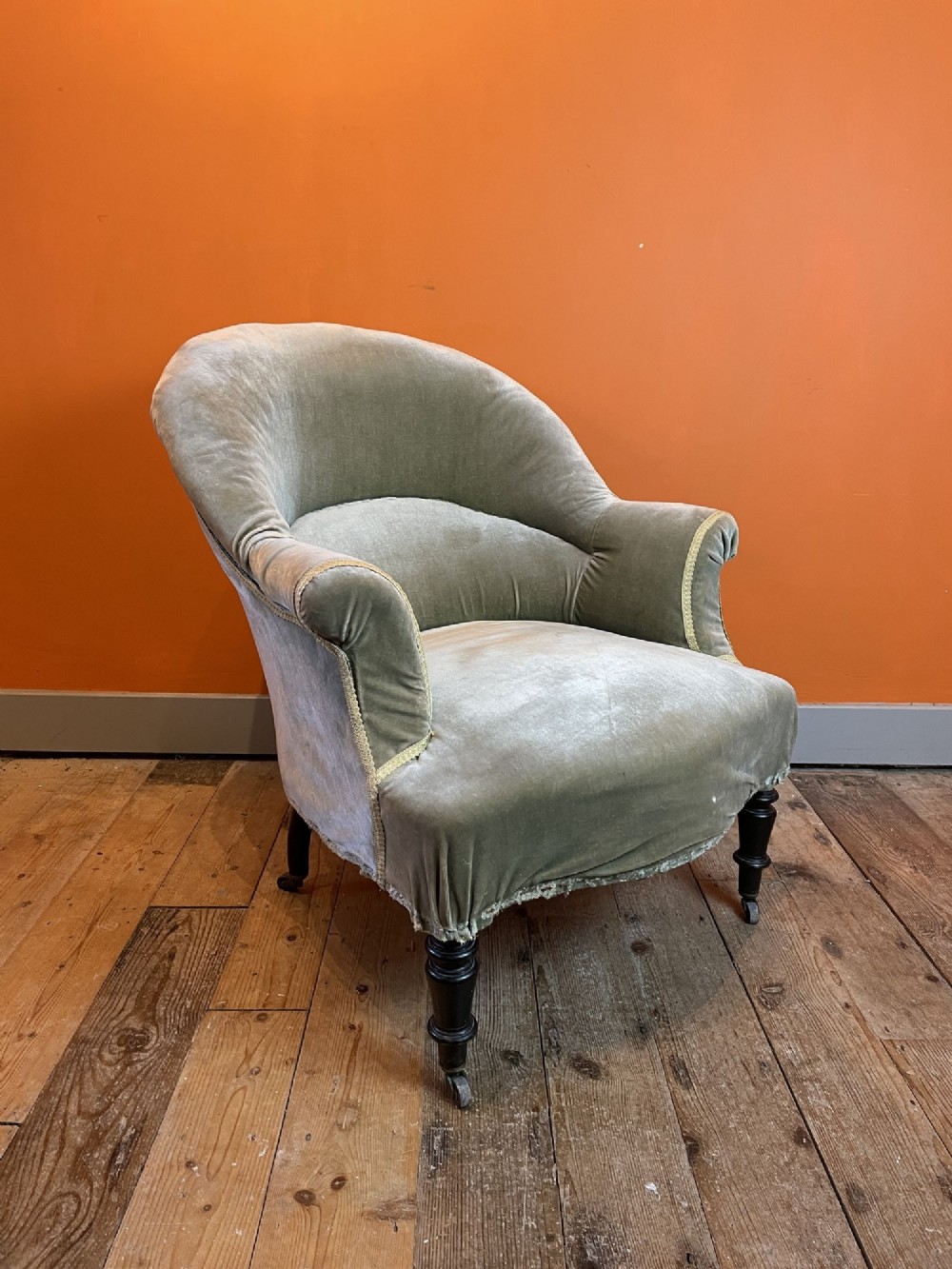 Antique French Napoleon III Crapeaud Armchair
