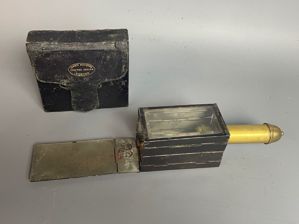 Rare Grimes Patent Railway Reading Lamp dated 1855 View III