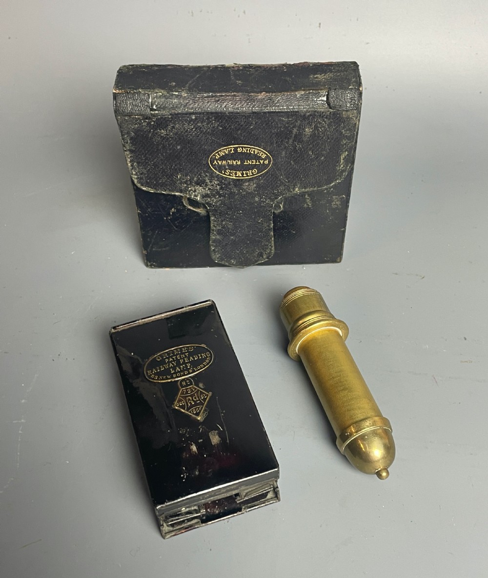 Rare Grimes Patent Railway Reading Lamp dated 1855 View V