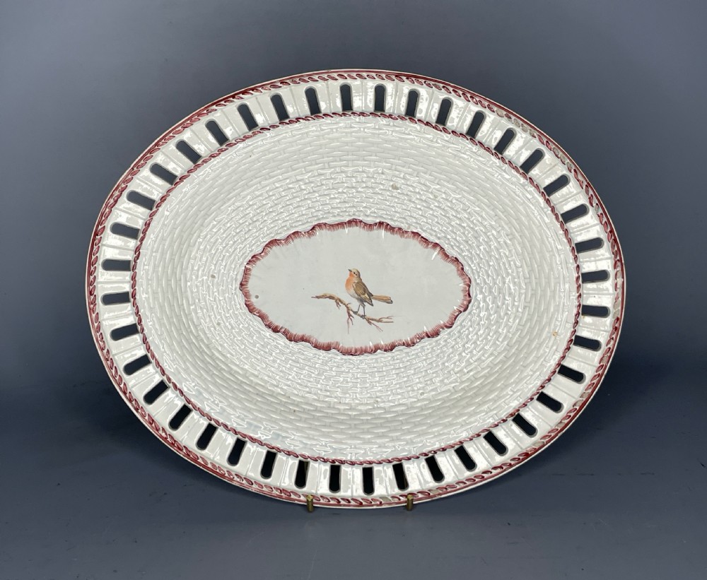 Wedgwood & Co Pearlware Basketweave Oval Plate