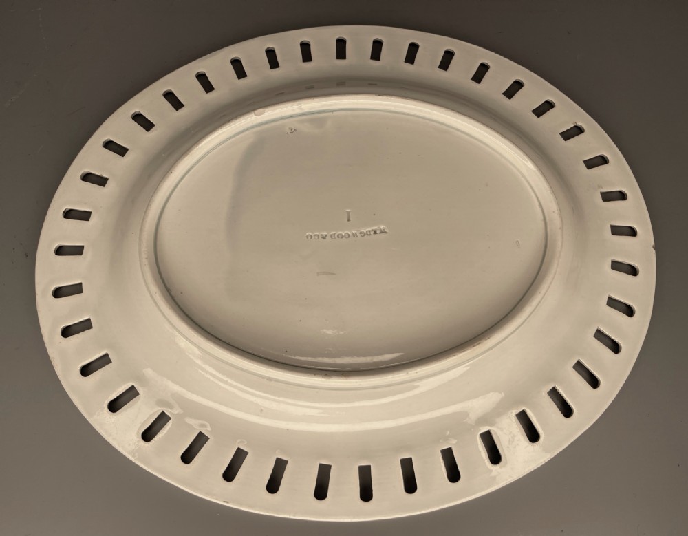 Wedgwood & Co Pearlware Basketweave Oval Plate View IV