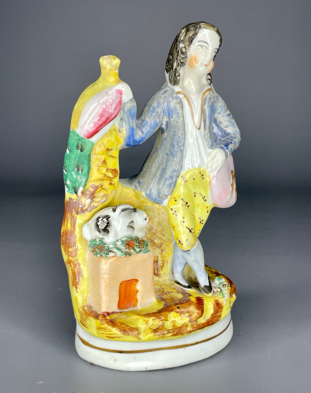 Victorian Staffordshire flatback figure of a huntsman View III