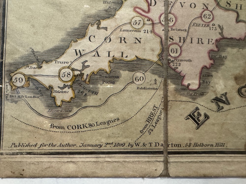 Walkers Tour Through England & Wales, 1809 Map Game View VI