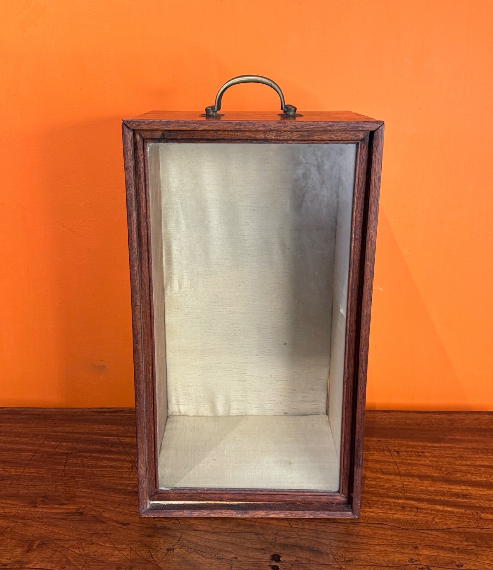 Antique Japanese Glazed Mahogany Display Case  View IV