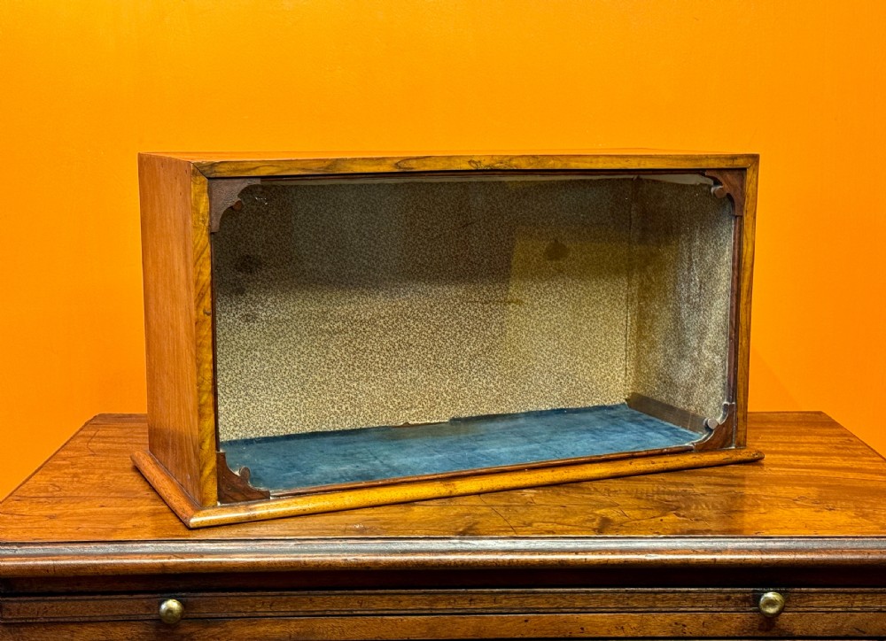 Victorian glazed mahogany table top shop display cabinet
