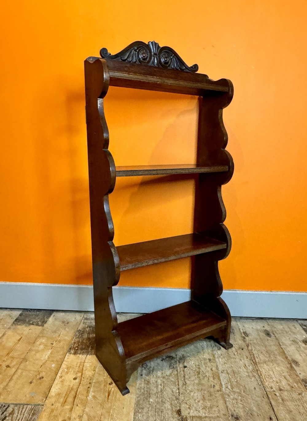 Victorian Oak Waterfall Bookcase