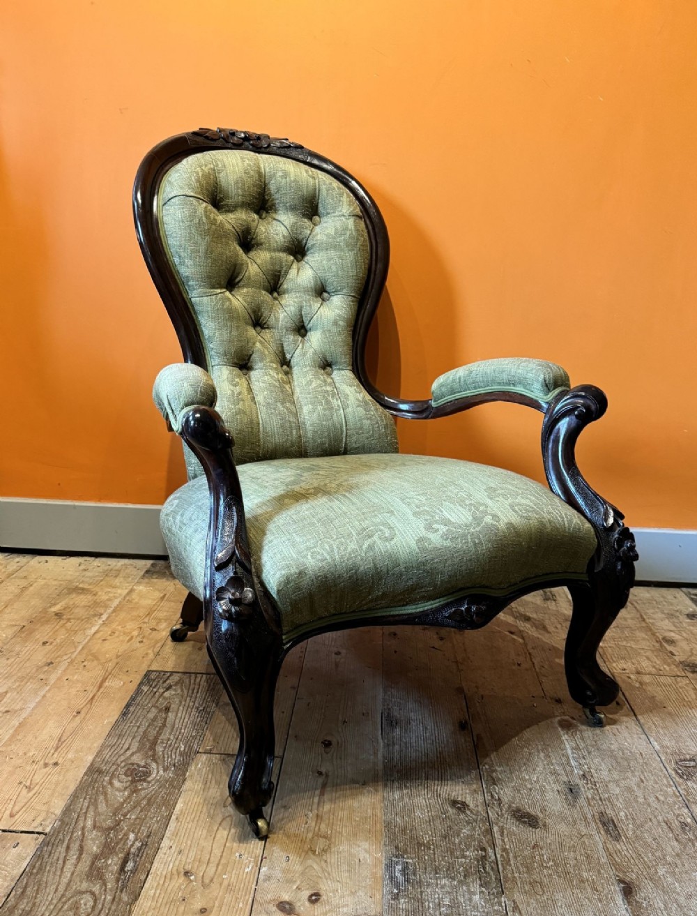 Victorian Mahogany Spoon Back Armchair