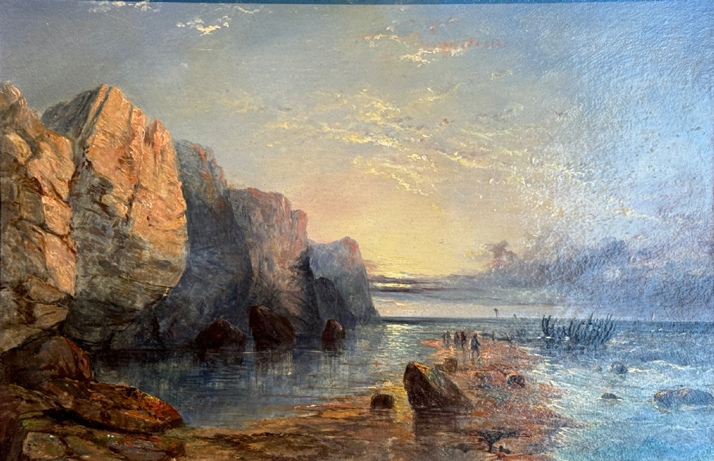 Samuel Phillips Jackson, Sunset on the Devon Coast, Oil on Panel View III