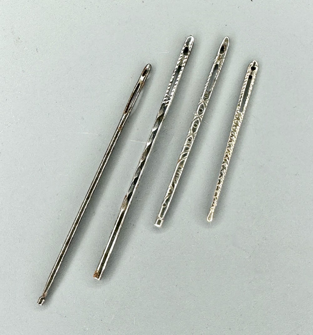 Four Georgian Steel Bodkins