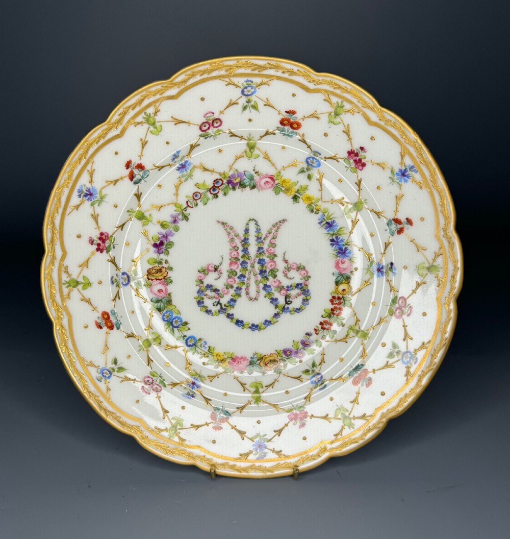Paris Porcelain Marie-Antoinette Cabinet Plate