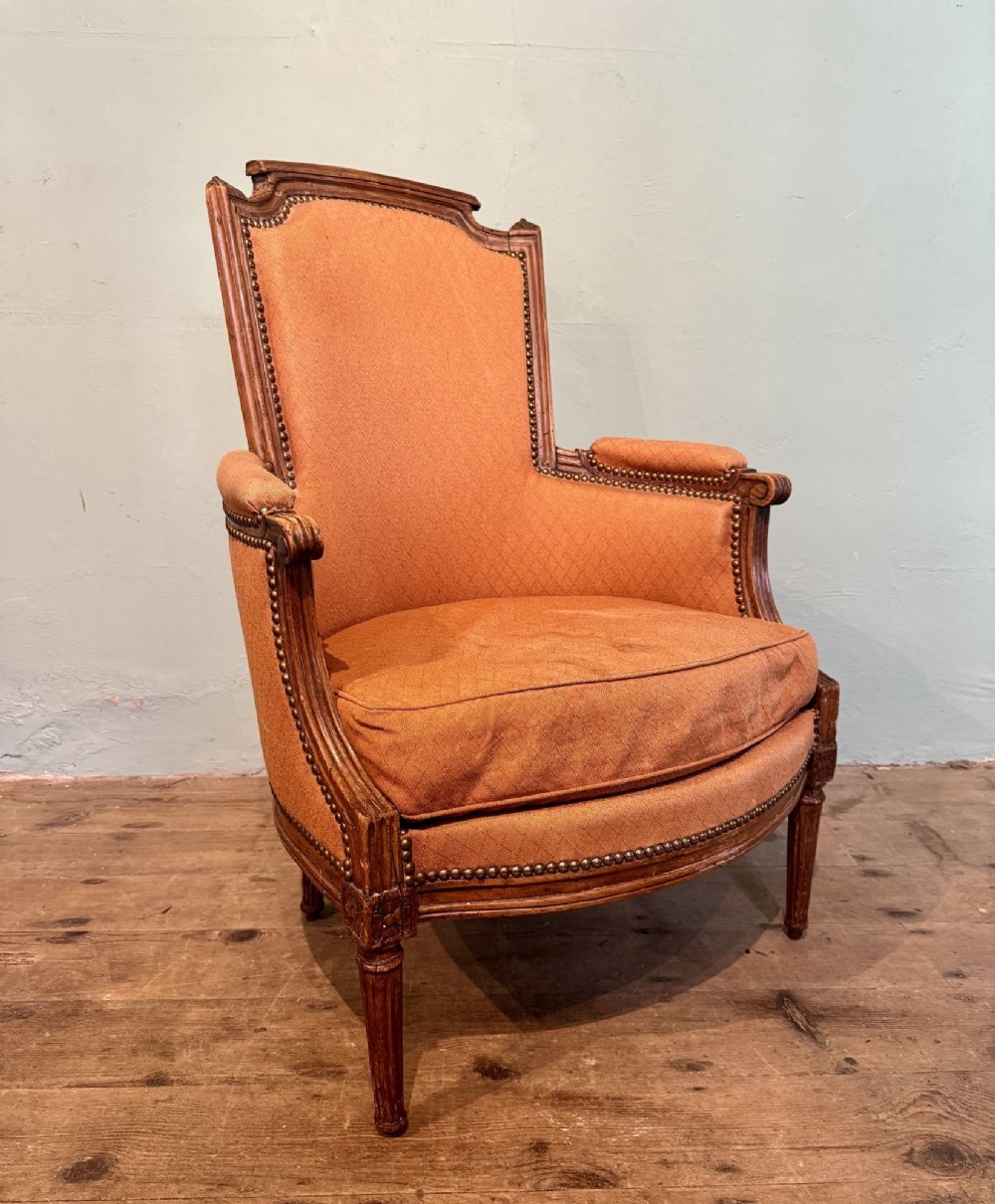 19th Century French Louis XVI Style Walnut Armchair