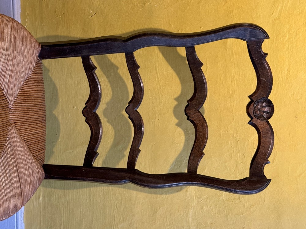 French Ladder back chair with rush seat View III