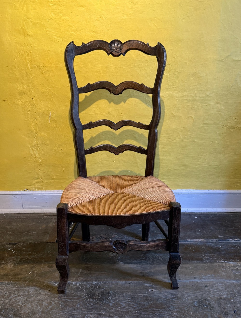 French Ladder back chair with rush seat View IV