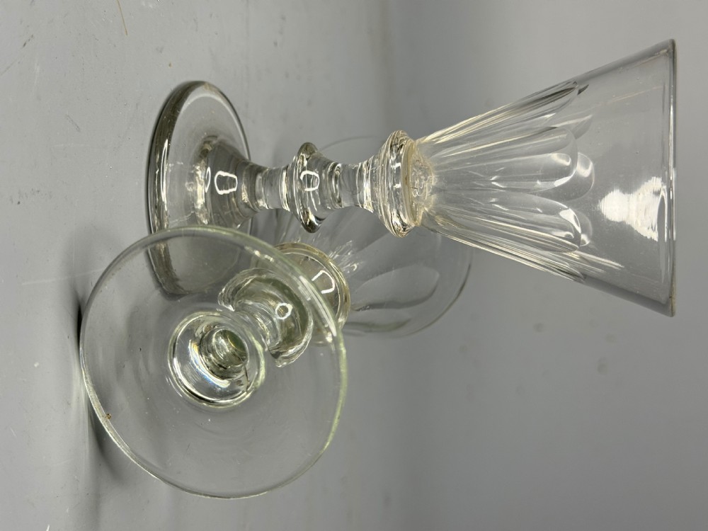 Pair of 19th Century Cut Glass Port or Sherry Glasses View IV