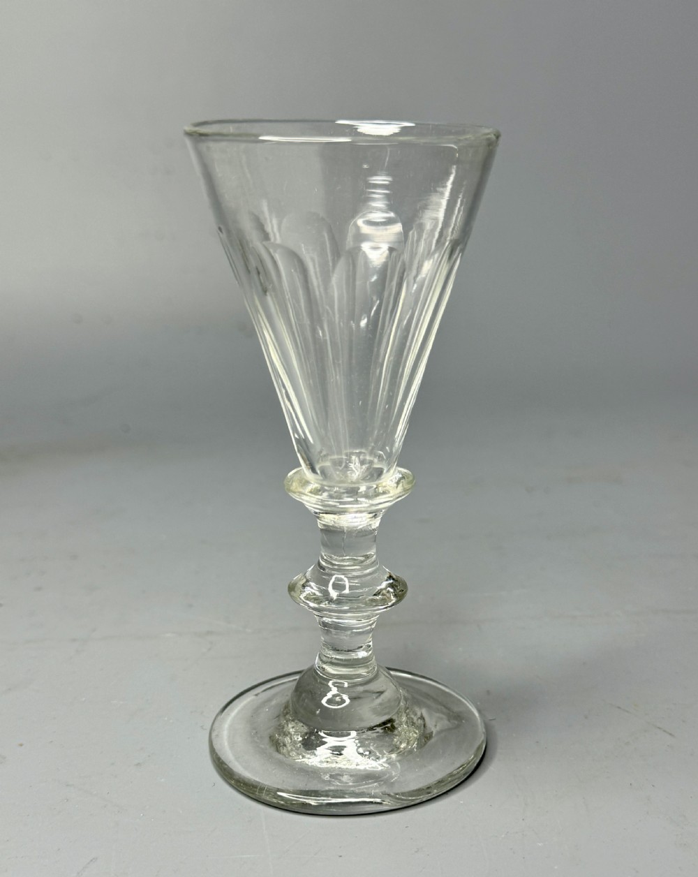 Victorian slice cut port or sherry glass View II