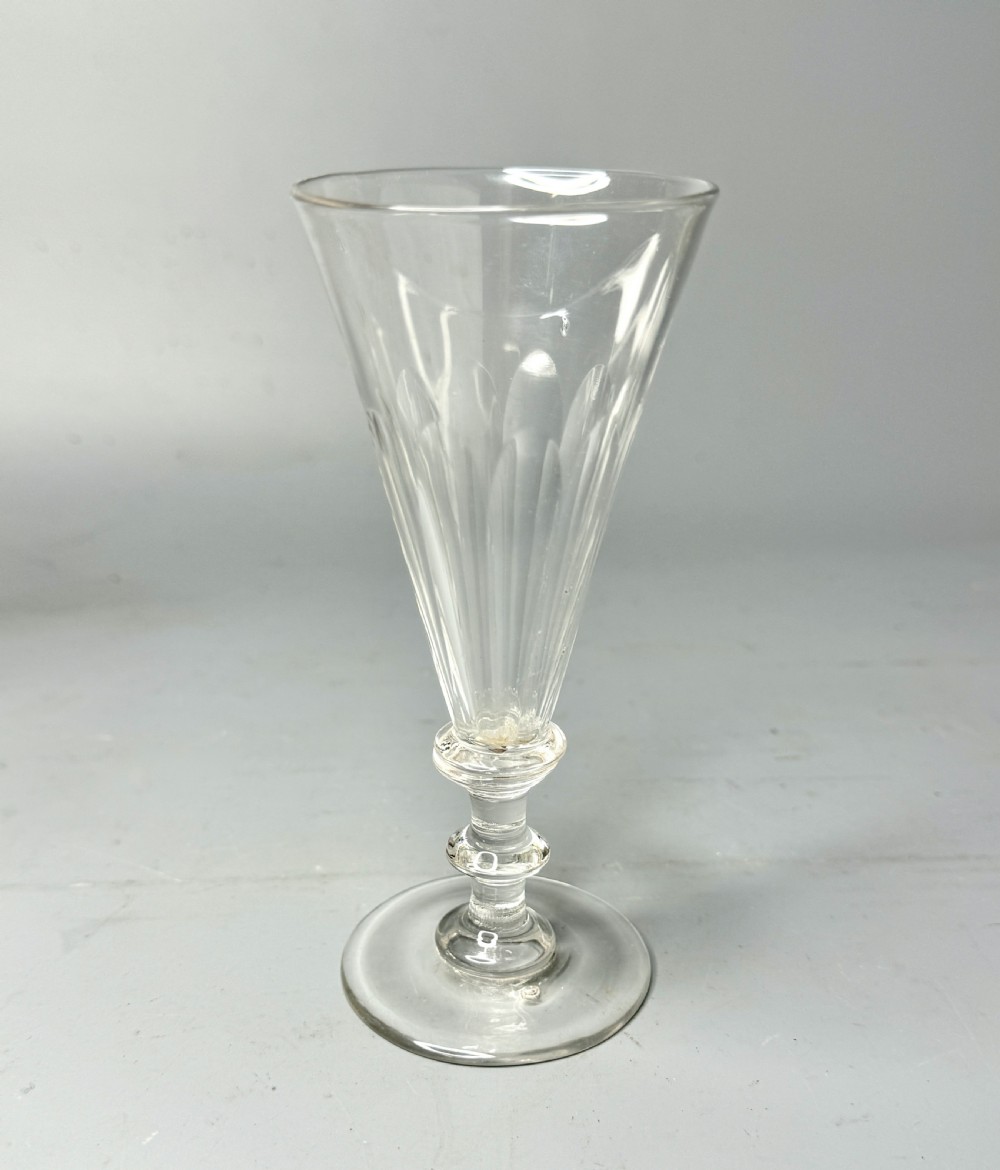 19th Century Slice Cut Ale Glass