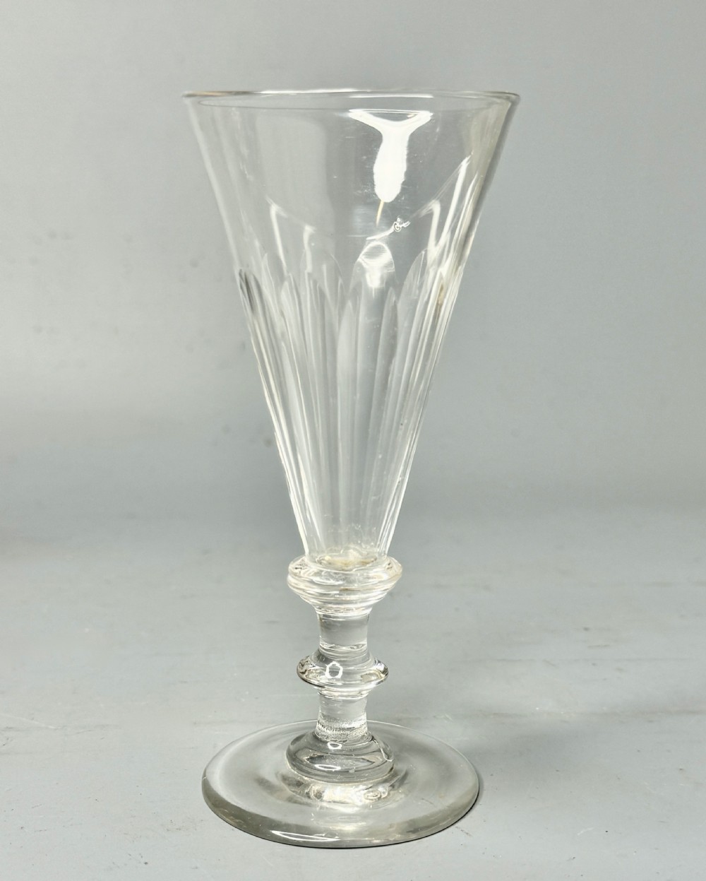 19th Century Slice Cut Ale Glass View II
