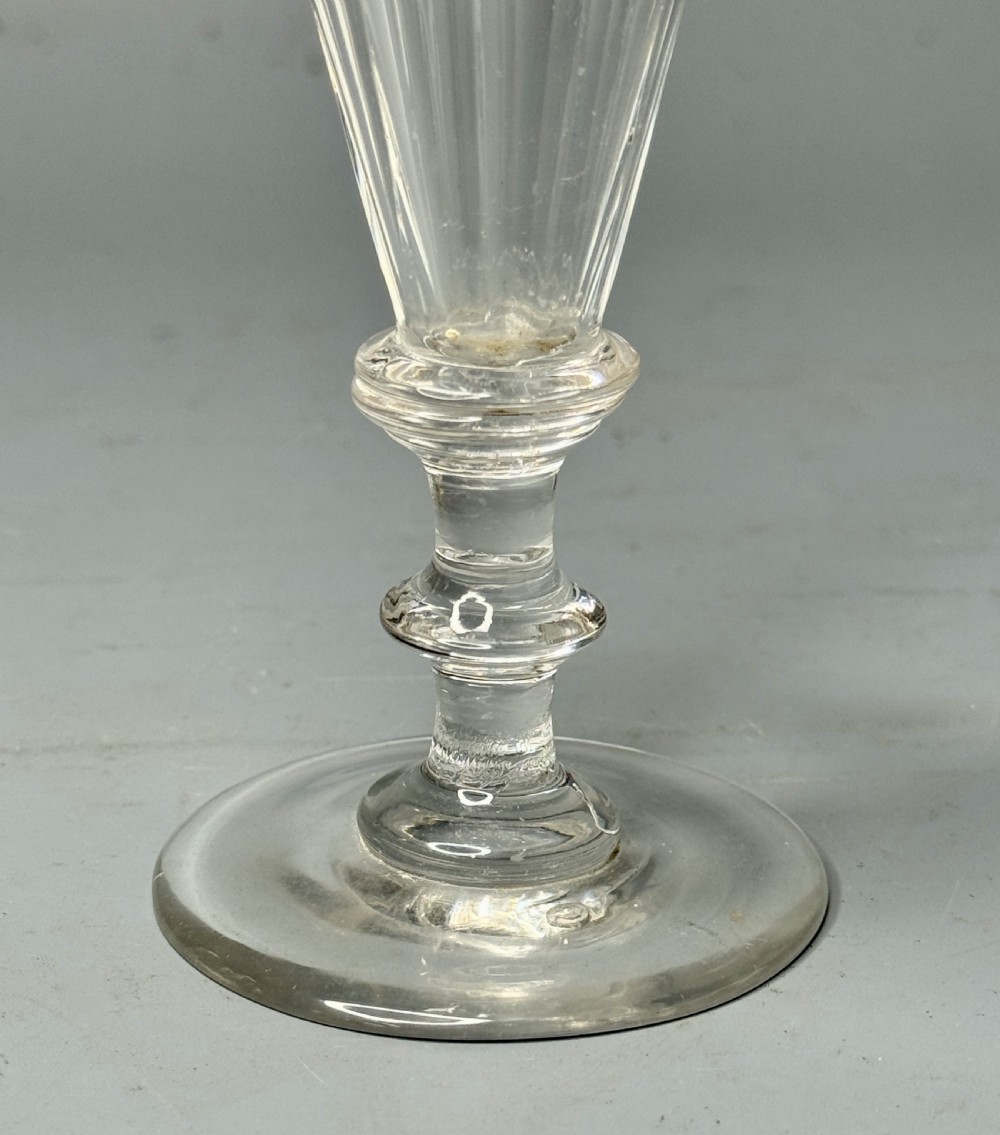 19th Century Slice Cut Ale Glass View III