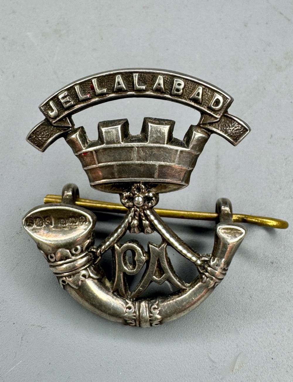 Somerset Light Infantry Silver Officers Cap Badge Fattorini Birmingham 1913 View II