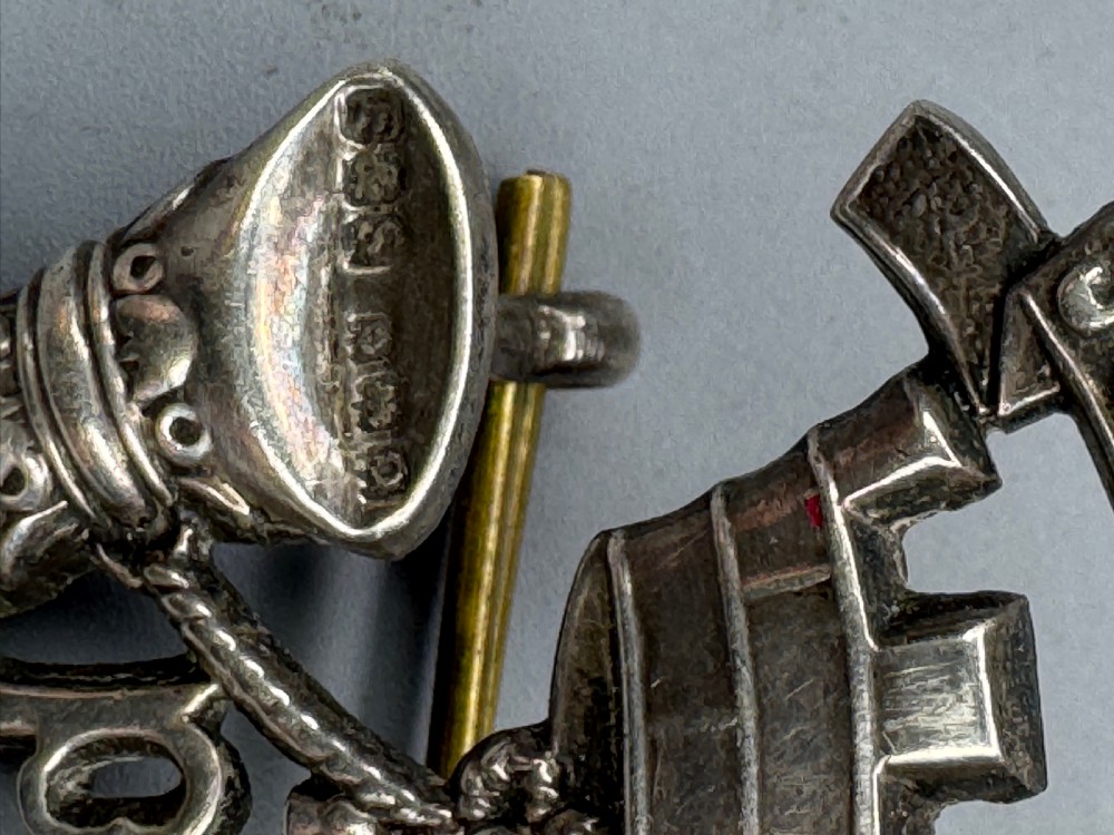 Somerset Light Infantry Silver Officers Cap Badge Fattorini Birmingham 1913 View III