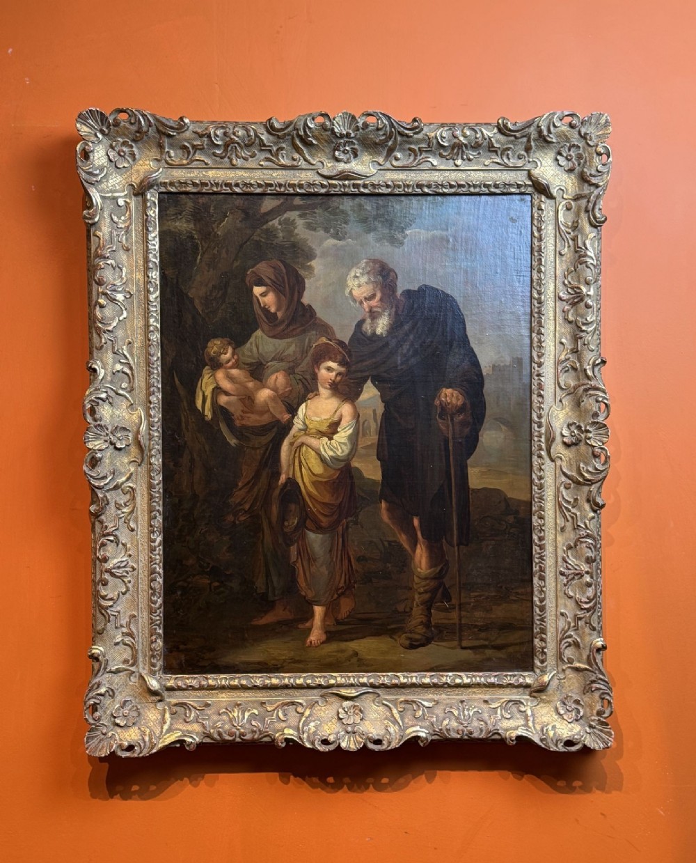 Follower of Benjamin West 'The Mendicants' Oil on Canvas