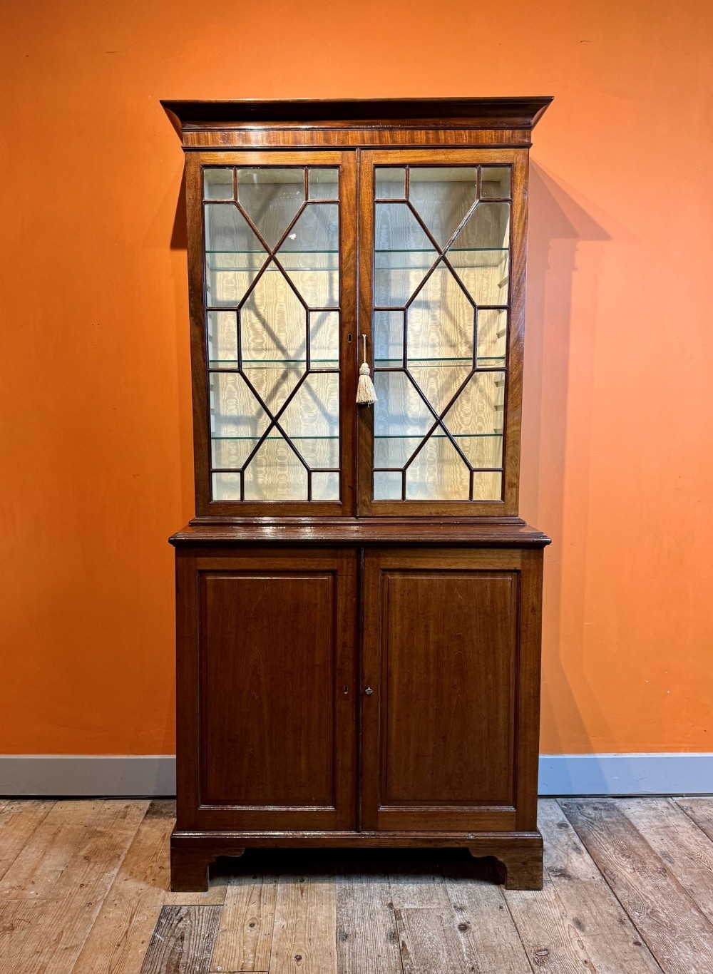 Georgian Mahogany Glazed Cabinet of Small Proportions