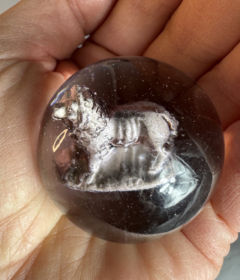 German Sulphide Marble with a lion View IV