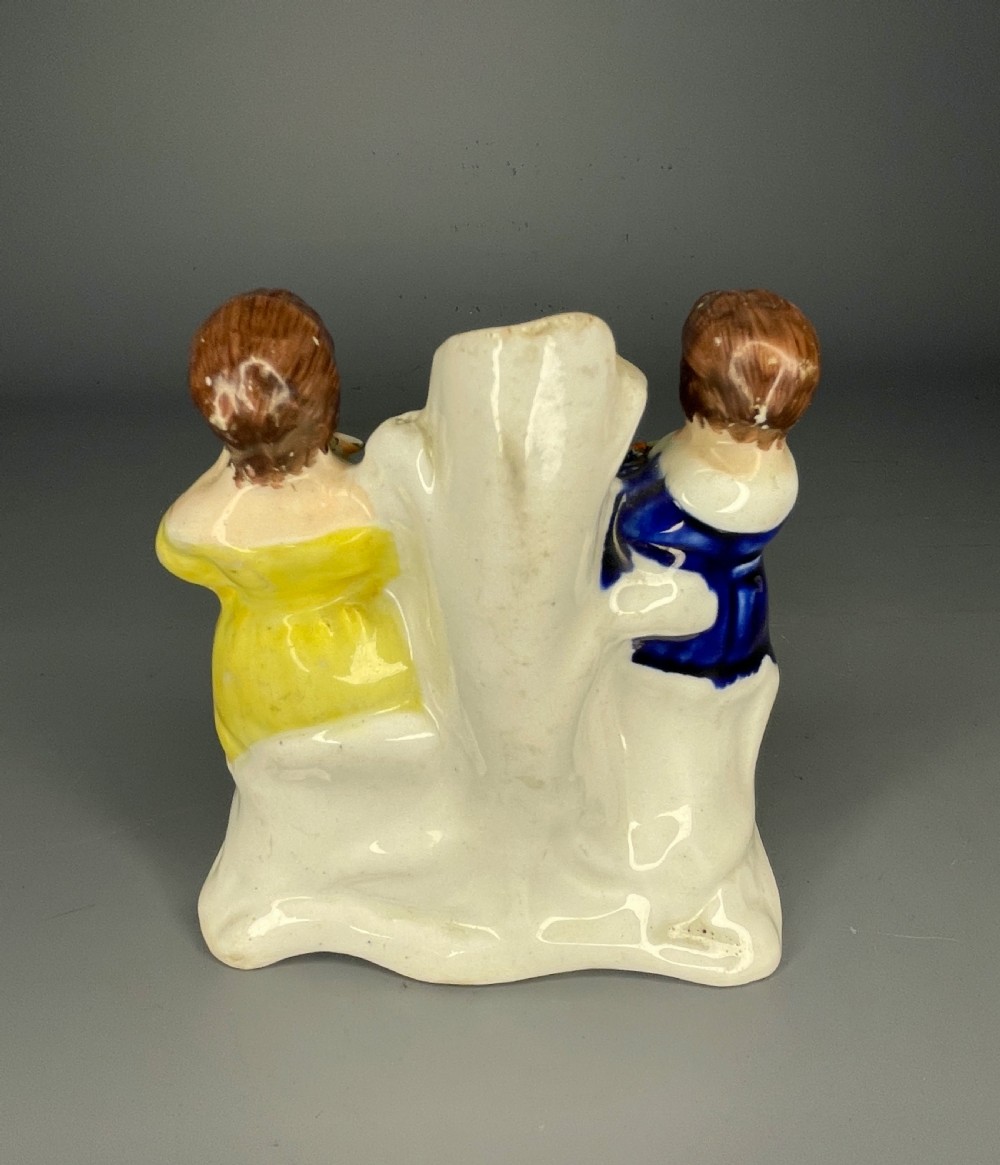 Victorian Staffordshire Spill Vase with Children View III