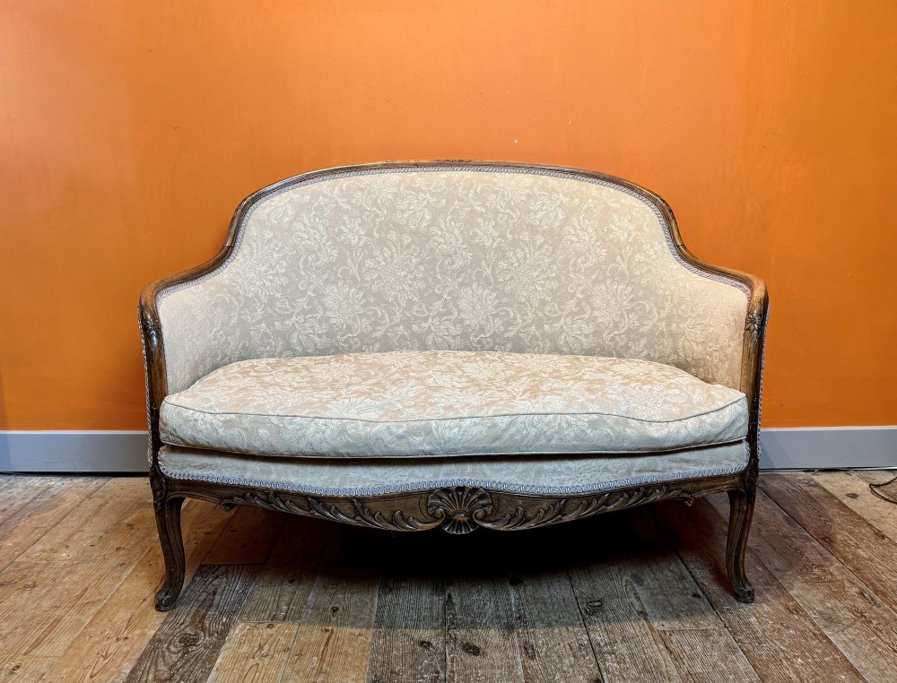 19th Century French Two Seat Curved Sofa