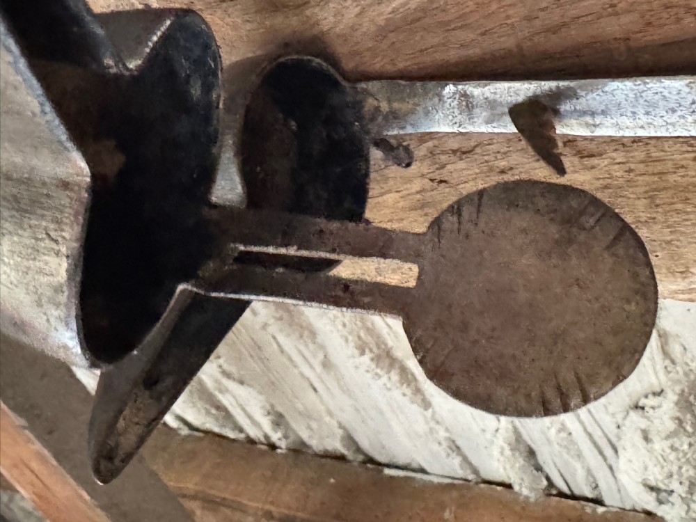Scottish Vernacular Iron Double Pan Cruisie Oil Lamp View IV