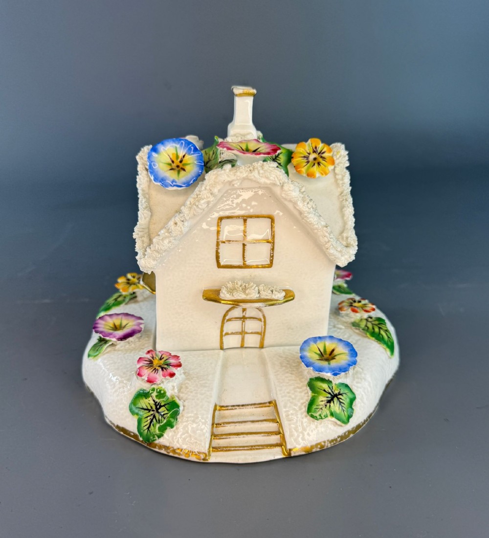 Victorian Staffordshire Porcelain Cottage Pastille Burner