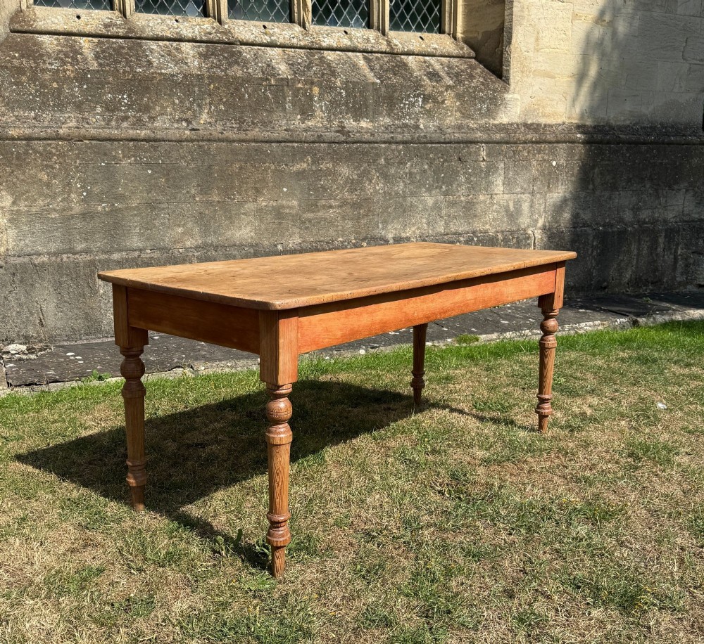 Victorian Pine Farmhouse Kitchen Dining Table