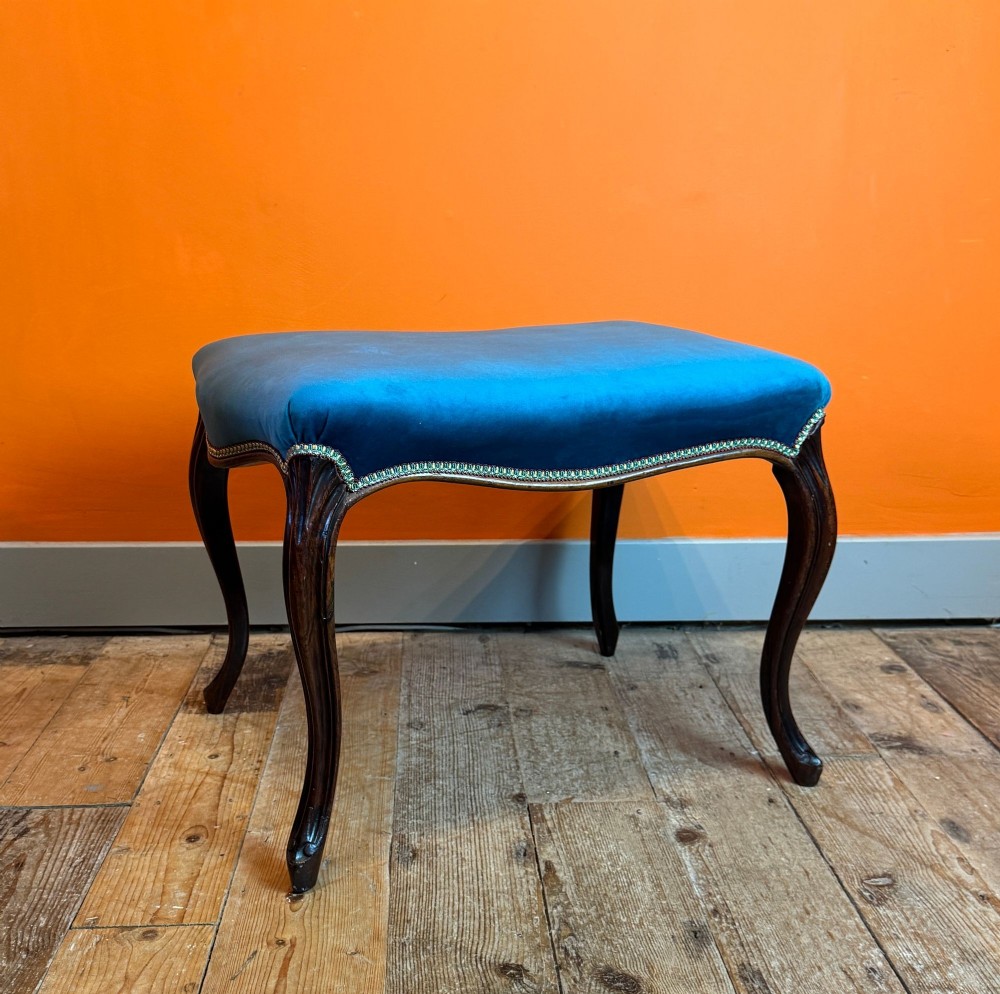 19th Century French Walnut Stool in Louis XV Style