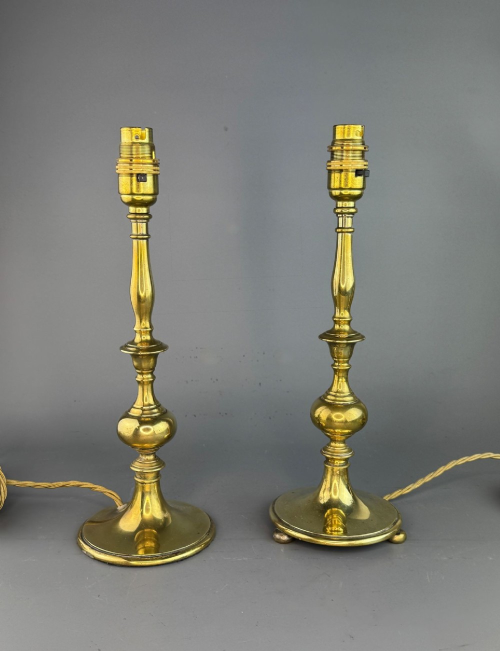 Pair of Antique Brass Table Lamps