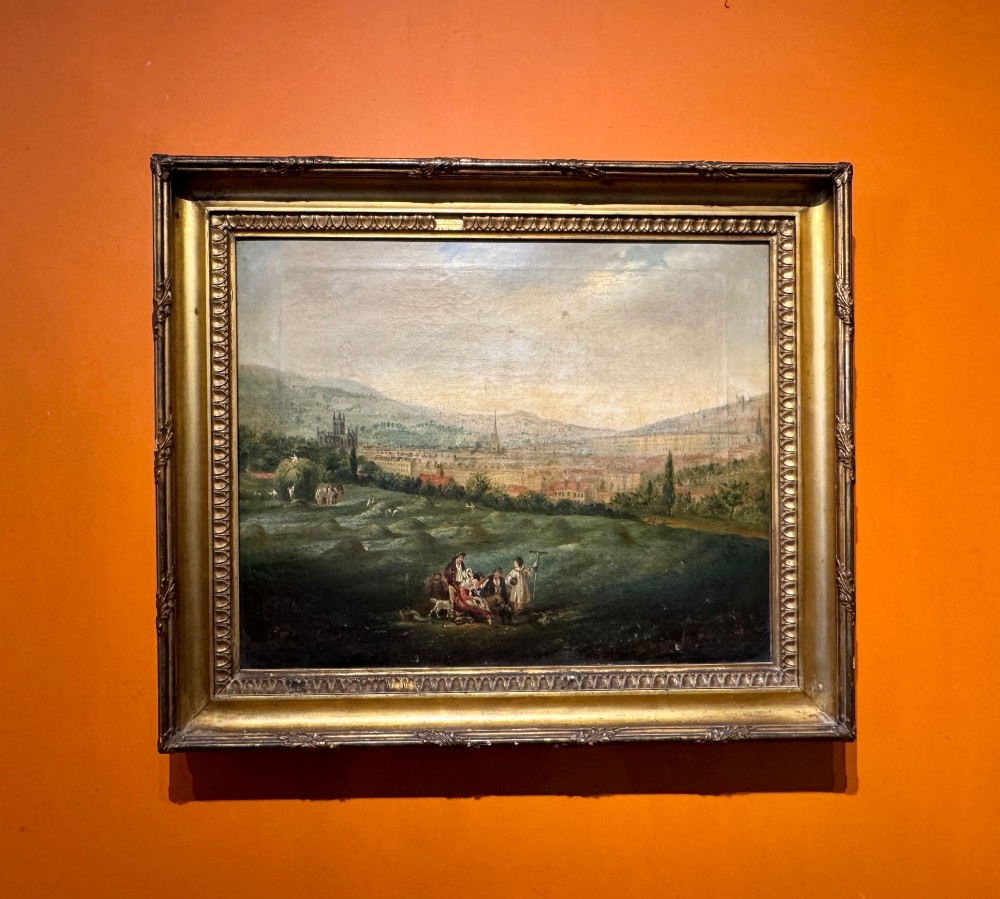 Painting of The City of Bath, Oil on Canvas, circa 1840