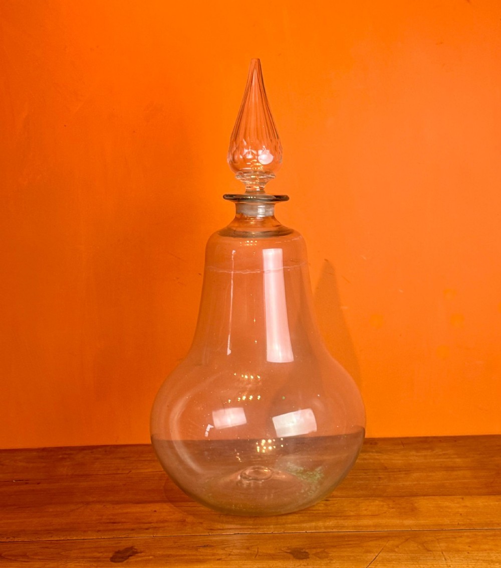 Large Antique Glass Pharmacy Display Carboy
