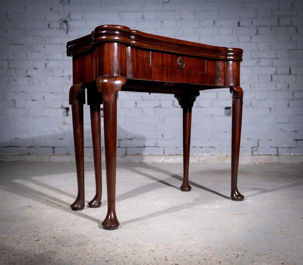 George II Mahogany Triple Top Games & Tea Table, c.1750. View VII