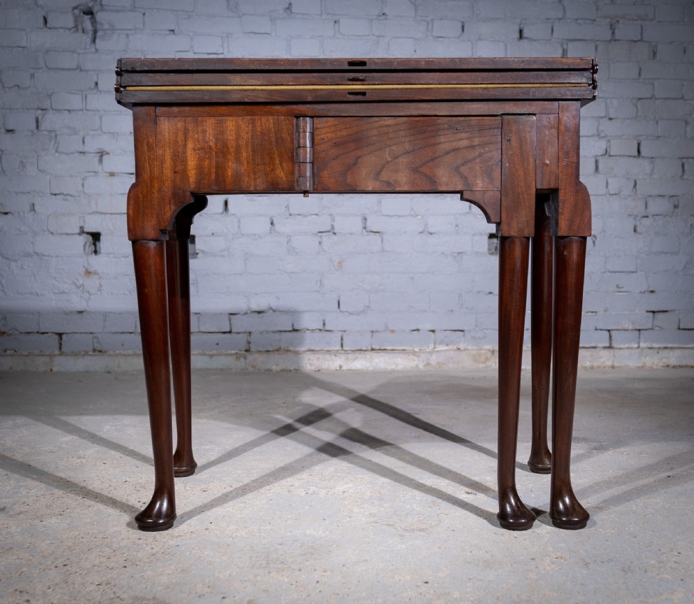 George II Mahogany Triple Top Games & Tea Table, c.1750. View IX
