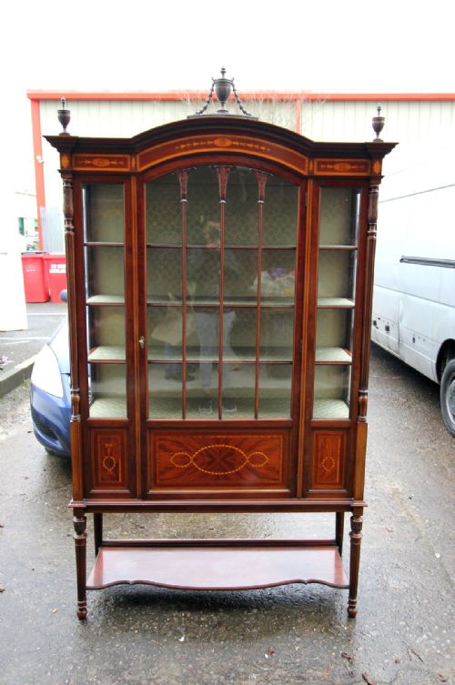 Mahogany Inlaid Display Cabinet by Maple & Co