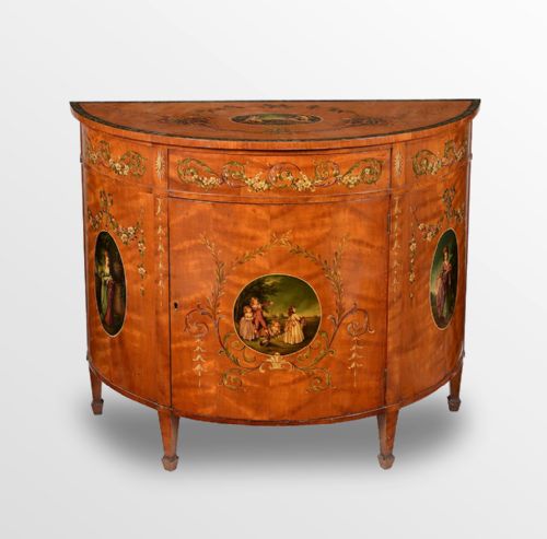 Beautiful Satinwood Painted Side Cabinet