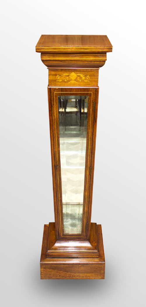 19th Century Rosewood Inlaid Pedestal / Display Stand