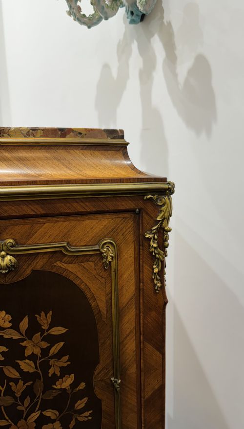 fig 4. Antique French Kingwood Cabinet on Stand with Marquetry inlay C.1880