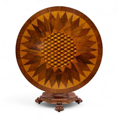 Antique 19th Century Specimen Top Round Centre Table