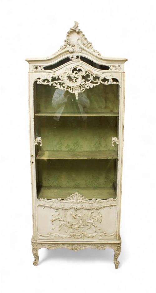 19th Century French Painted Vitrine / Display Cabinet